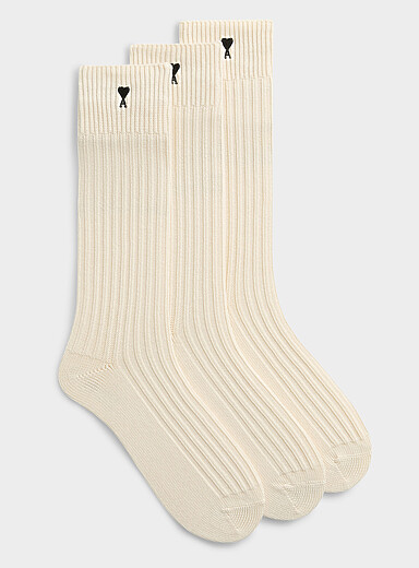 Les chaussettes tricot c&ocirc;tel&eacute; Ami de Coeur Ensemble de 3