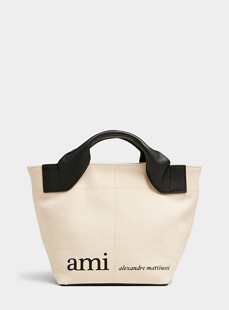 Ami Cream Beige Market small bag for men