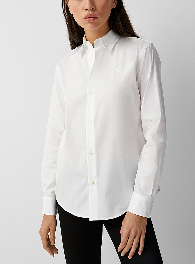 Ami: La chemise Ami de Cœur Blanc pour femme