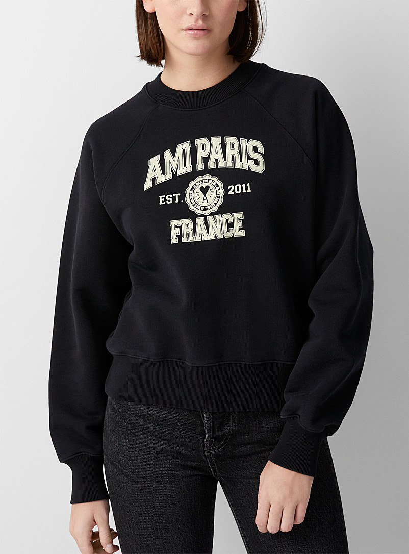 Ami Black Ami Paris sweatshirt for women