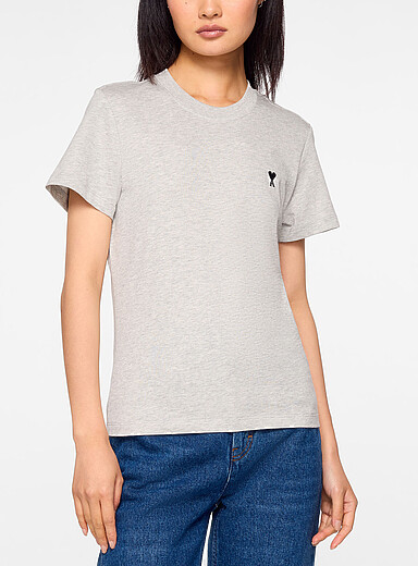 Ami Grey Ami de Coeur slim-fit T-shirt for women