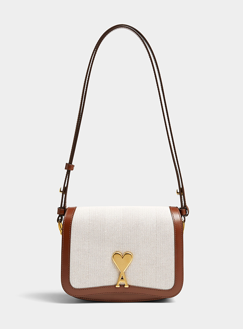 Ami Patterned Ecru Paris small handbag for women