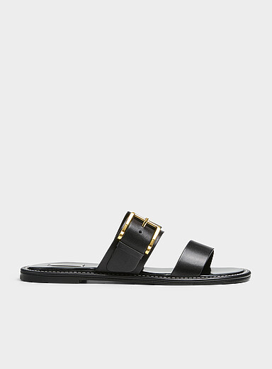 Golden buckle double-strap sandals Women