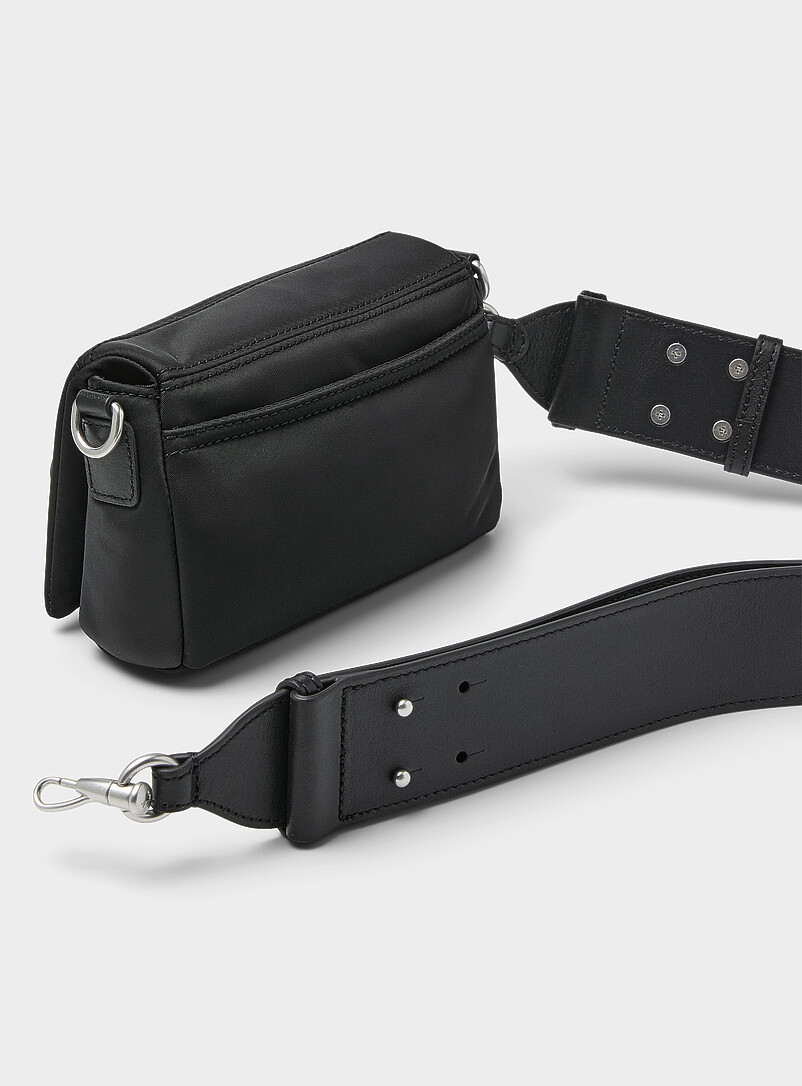 Ami Black Marcel small canvas bag for women