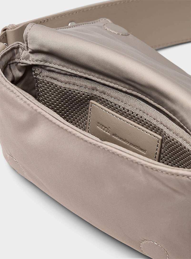 ami BLACK Black Nylon Canvas Marcel Lunch Box Bag | AMI PARIS