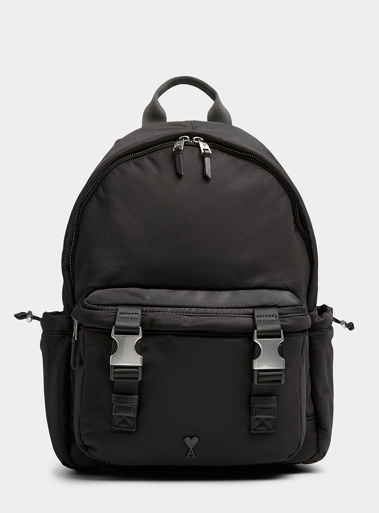 Ami - Ami de Coeur black canvas backpack