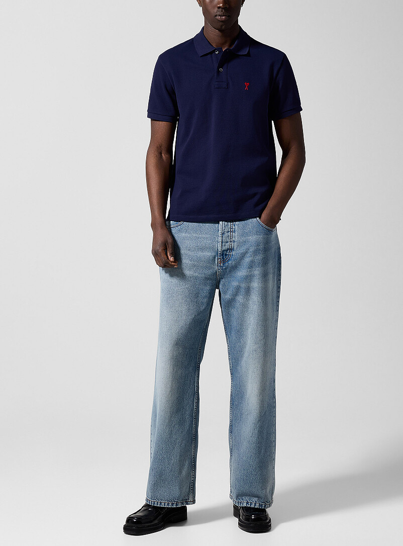 Straight-Leg Washed Jean