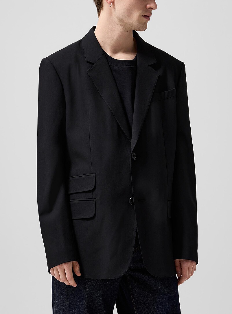 Black Pure Virgin Wool Blazer