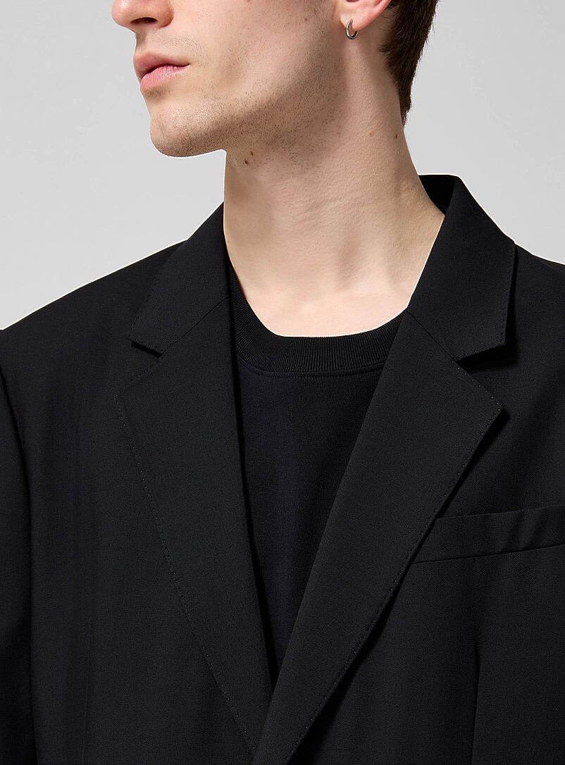 Black pure virgin wool blazer product image 2