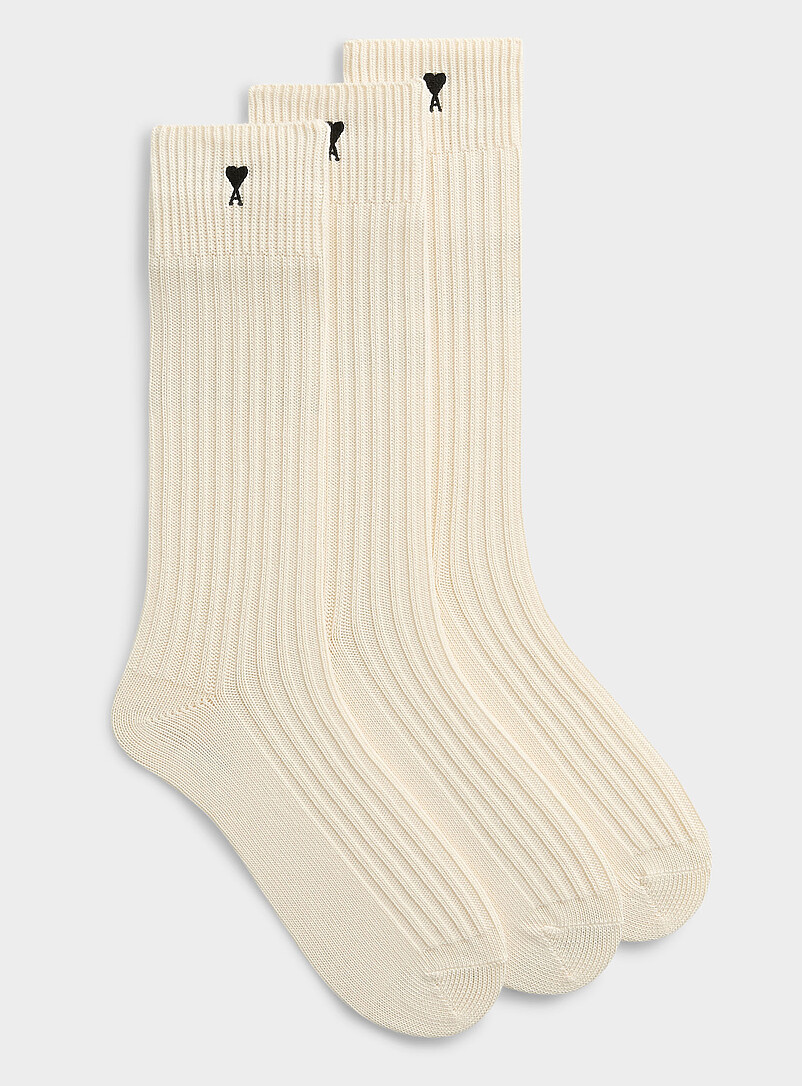 Ami De Cœur Rib-Knit Socks Set Of 3