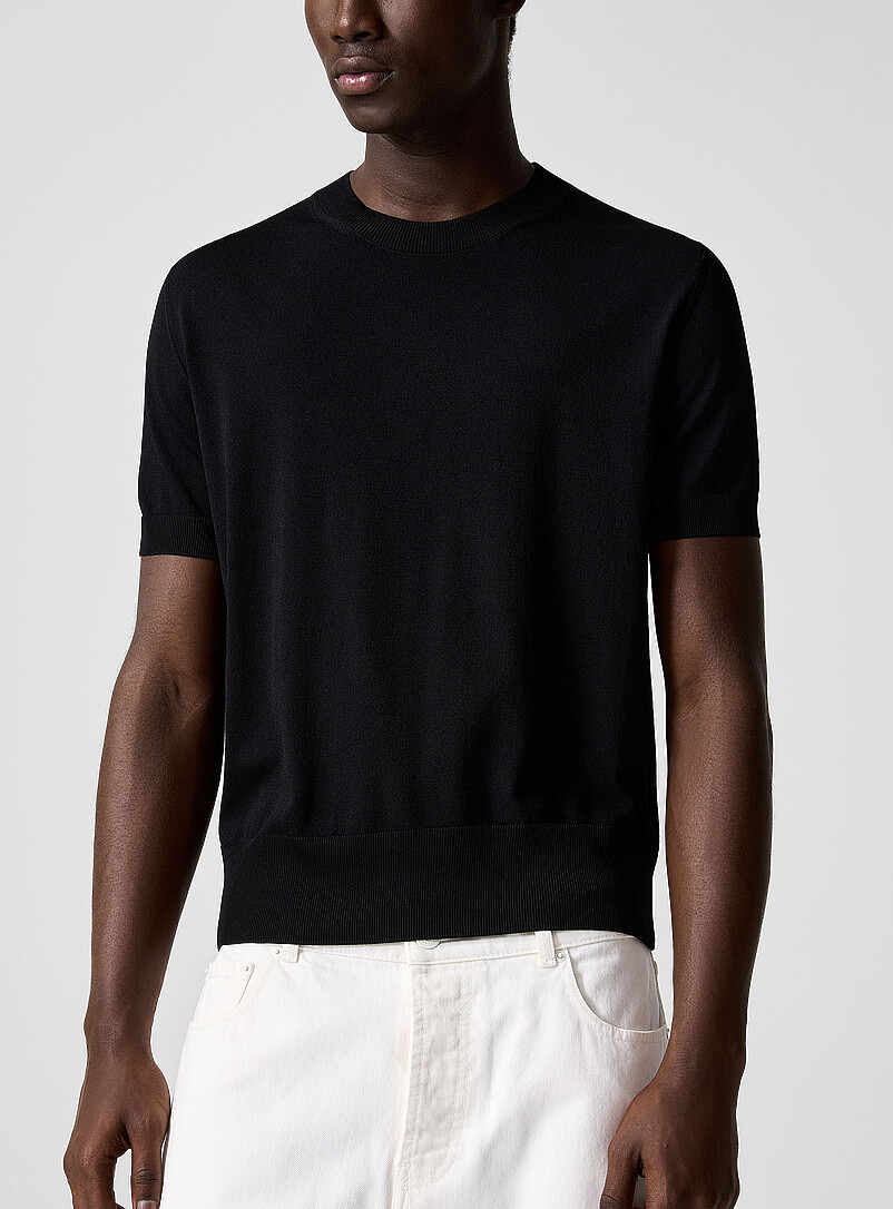Short-Sleeve Viscose Sweater
