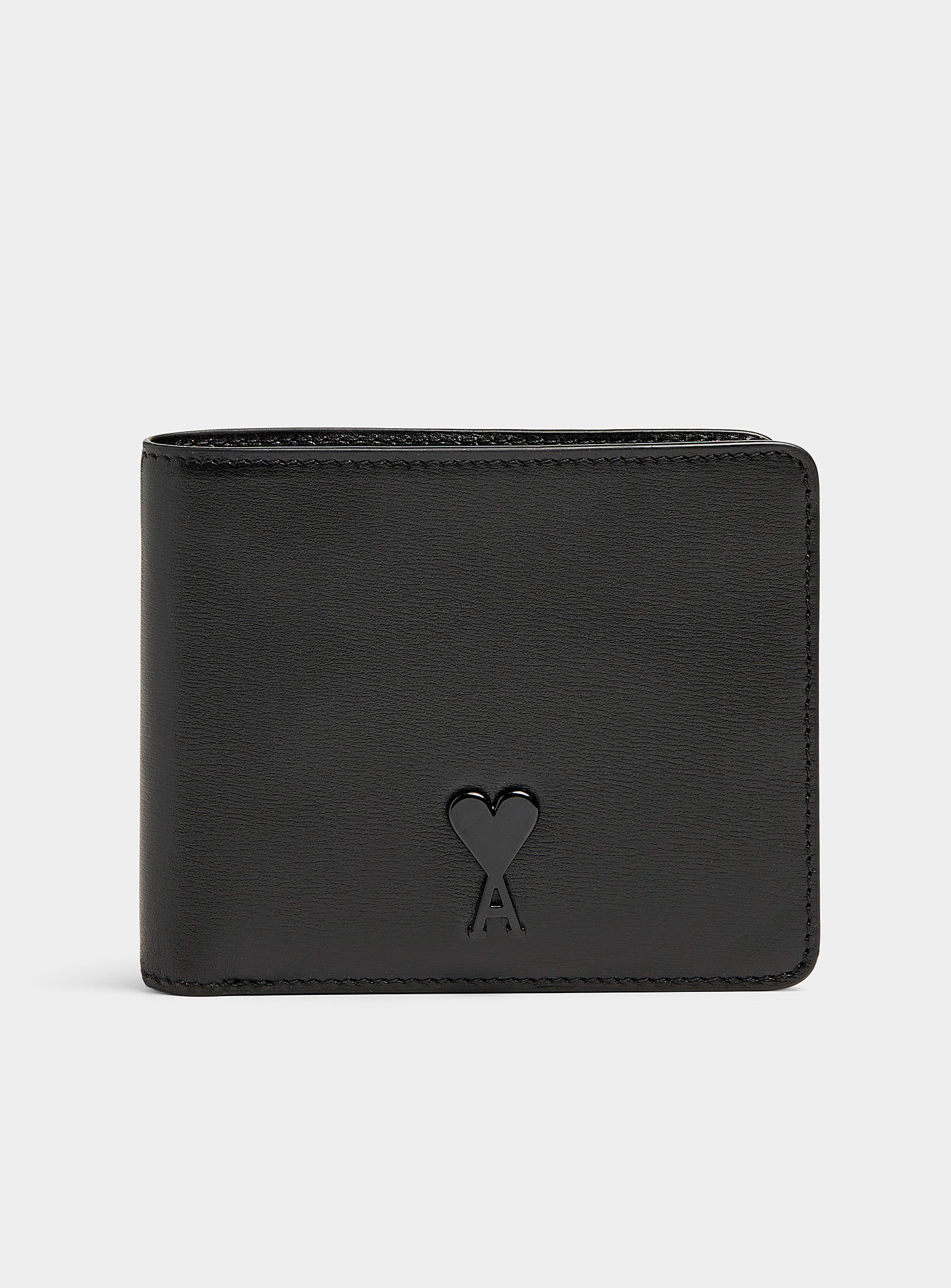 Shop Ami Alexandre Mattiussi Ami De Coeur Small Wallet In Black