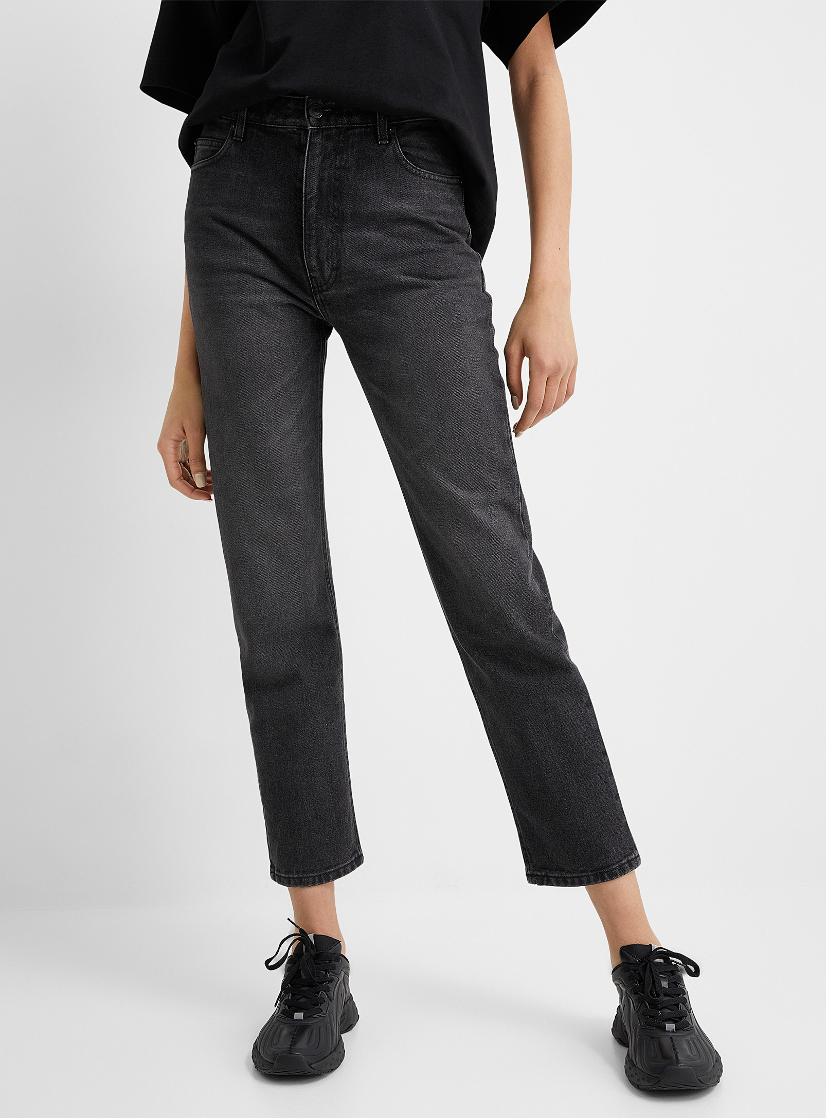 Ami - Women's Black straight-leg jeans