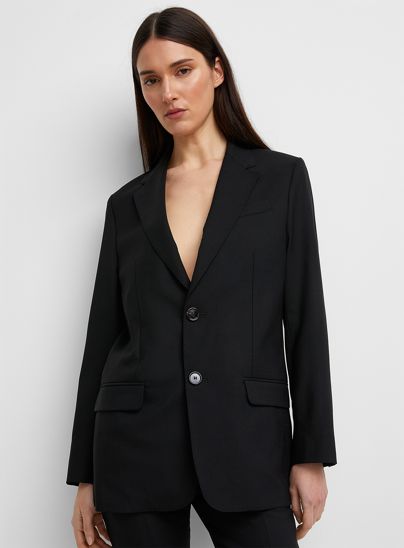 Ami - Women's Virgin wool black jacket