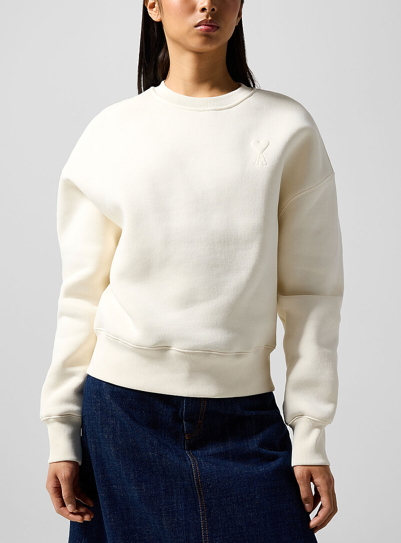 Ami de Cœur embossed sweatshirt product image (primary)