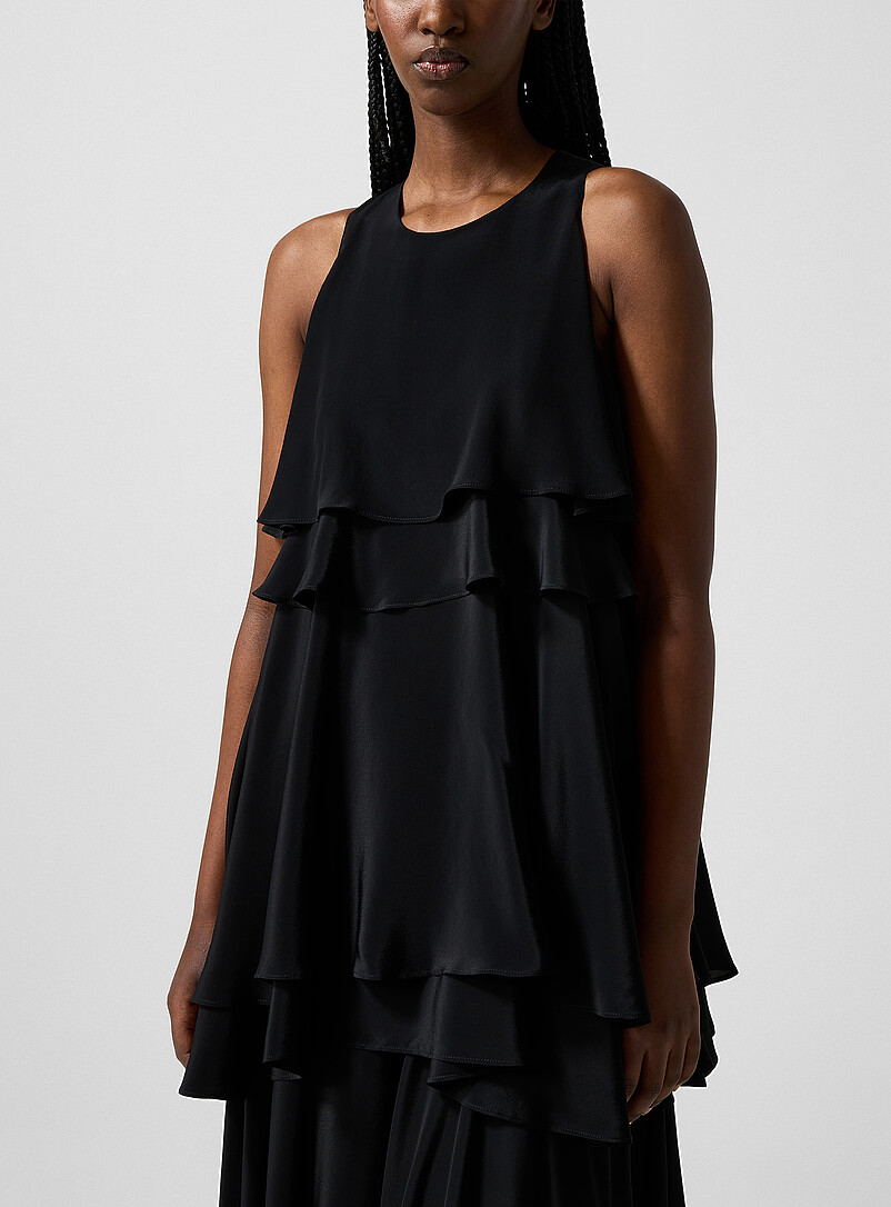 Lightweight crepe tiered dress product image 2