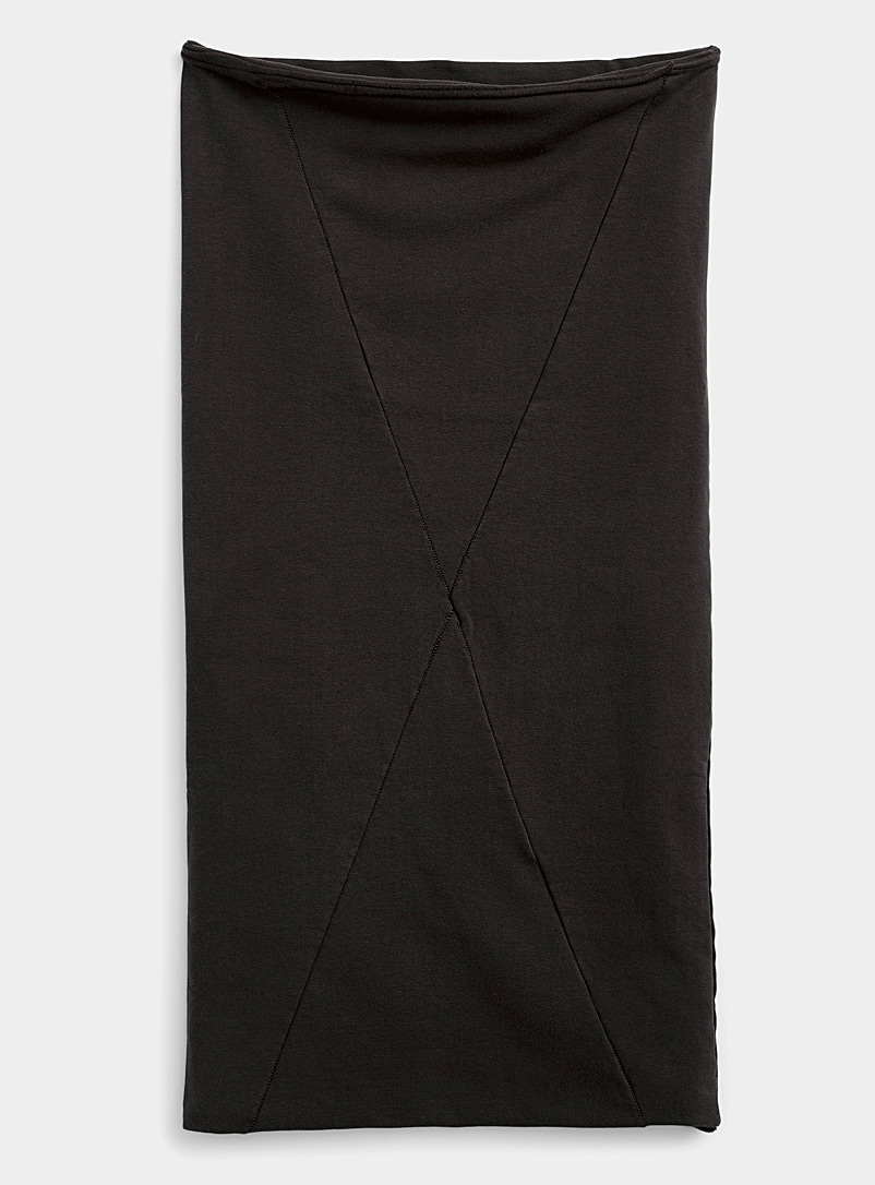Thom/krom Black Solid oversized tube scarf for men