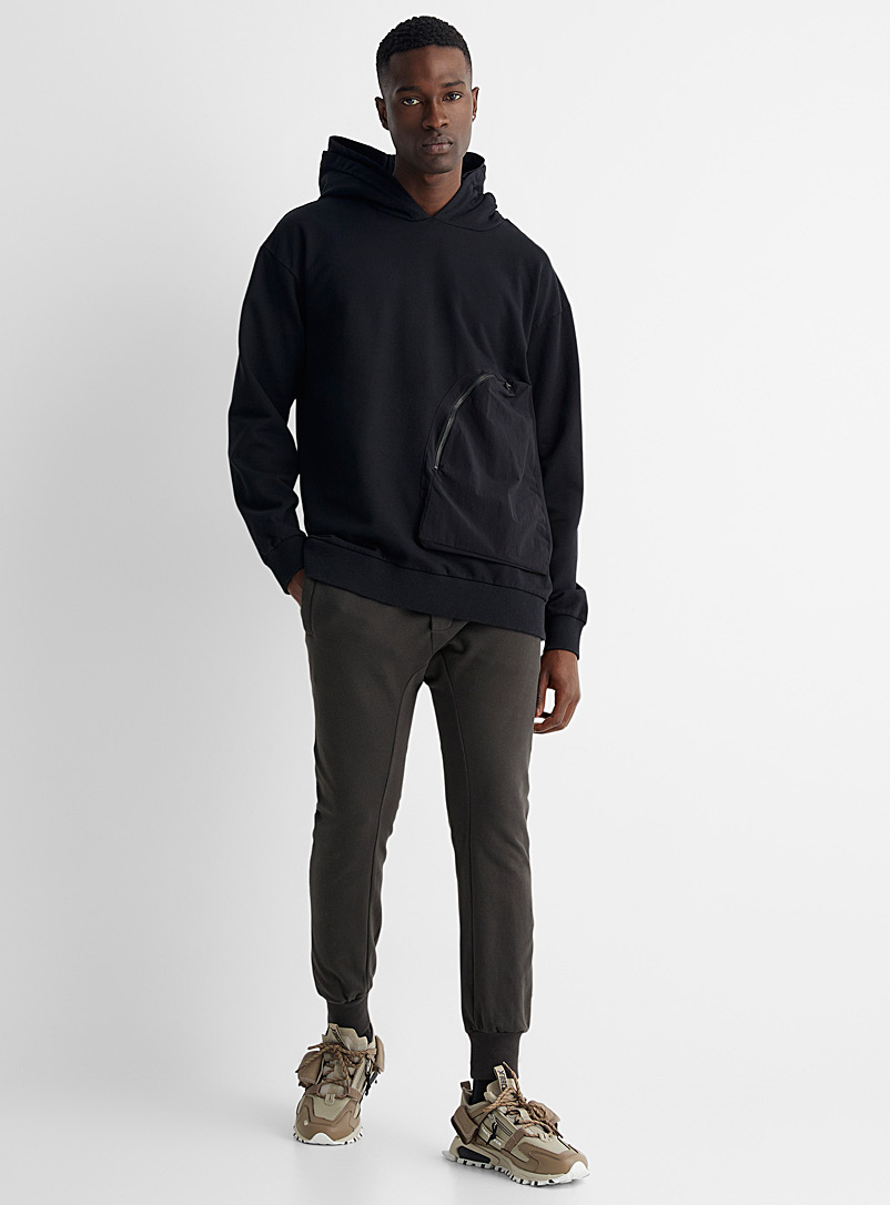 Thom/krom Black Double-hood hoodie for men