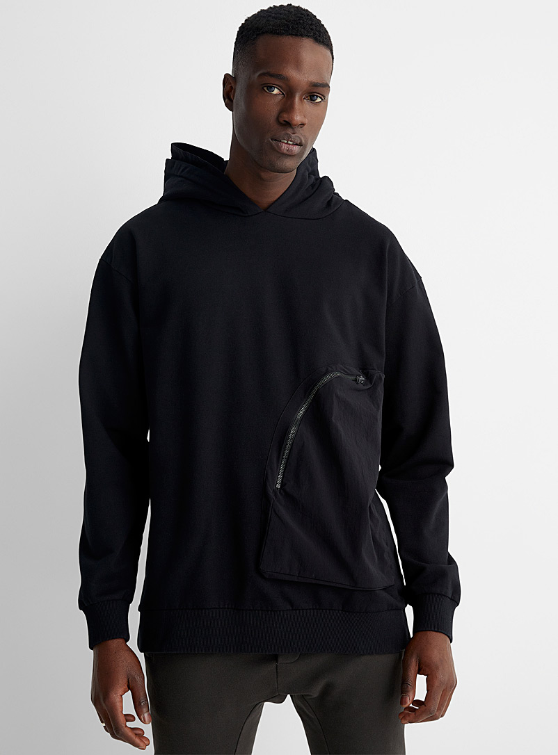 Thom/krom Black Double-hood hoodie for men