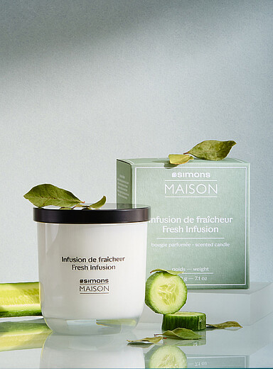 La bougie parfum&eacute;e Infusion de fra&icirc;cheur
