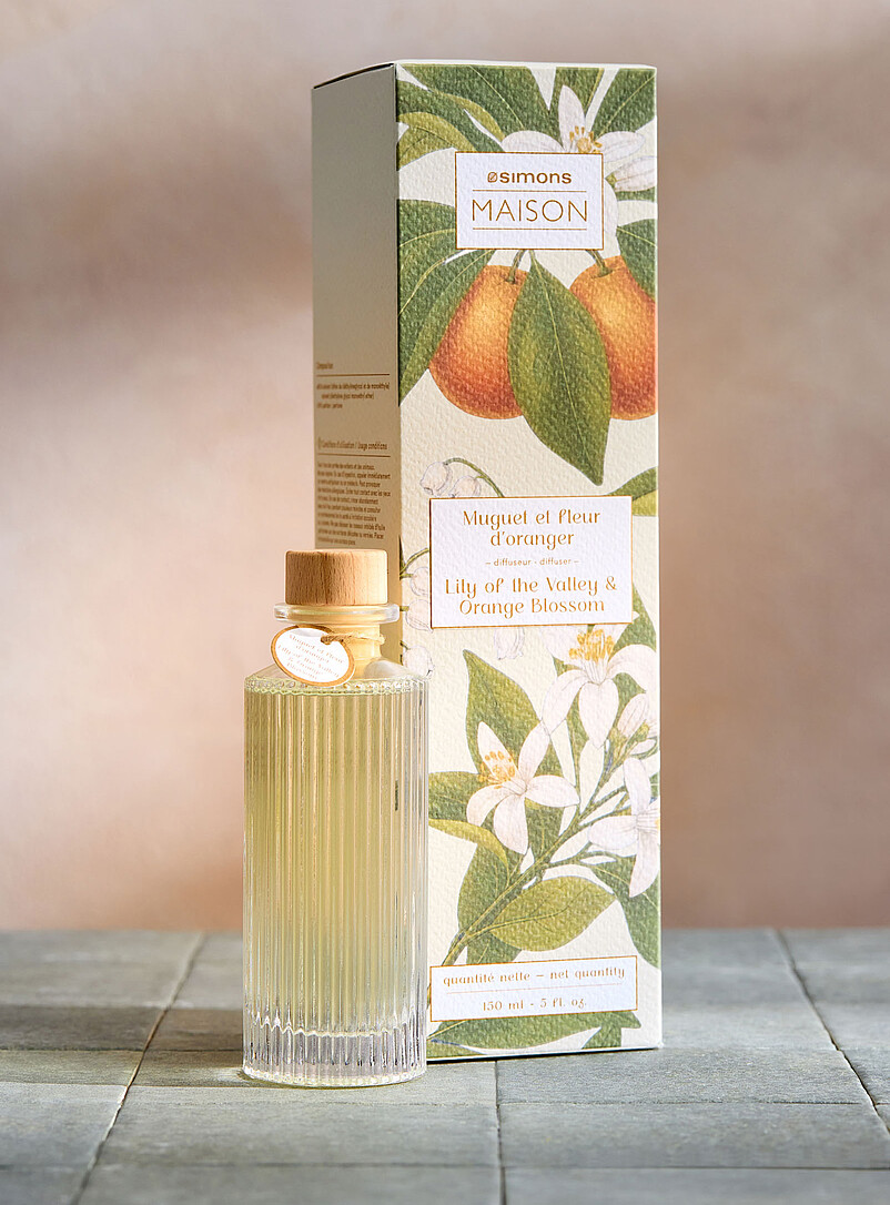 Lily of the valley and orange blossom grooved reed diffuser product image 2