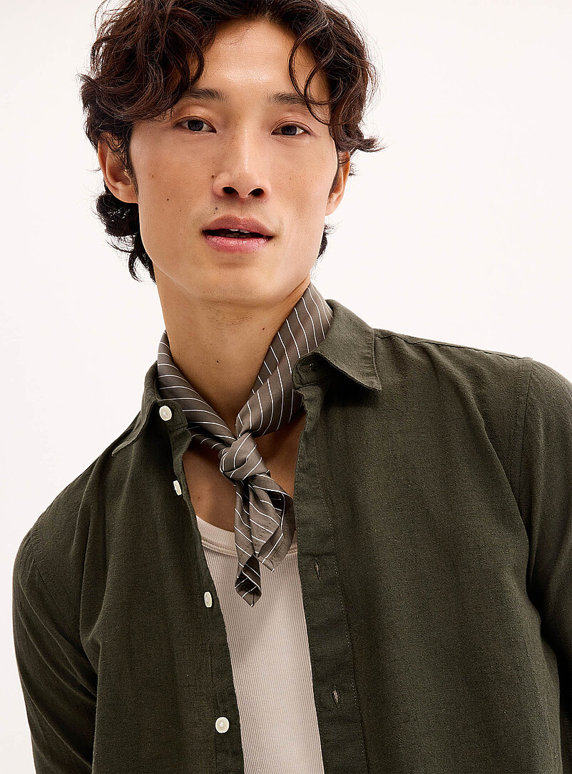 Only & Sons: La chemise lin uni Blanc pour homme