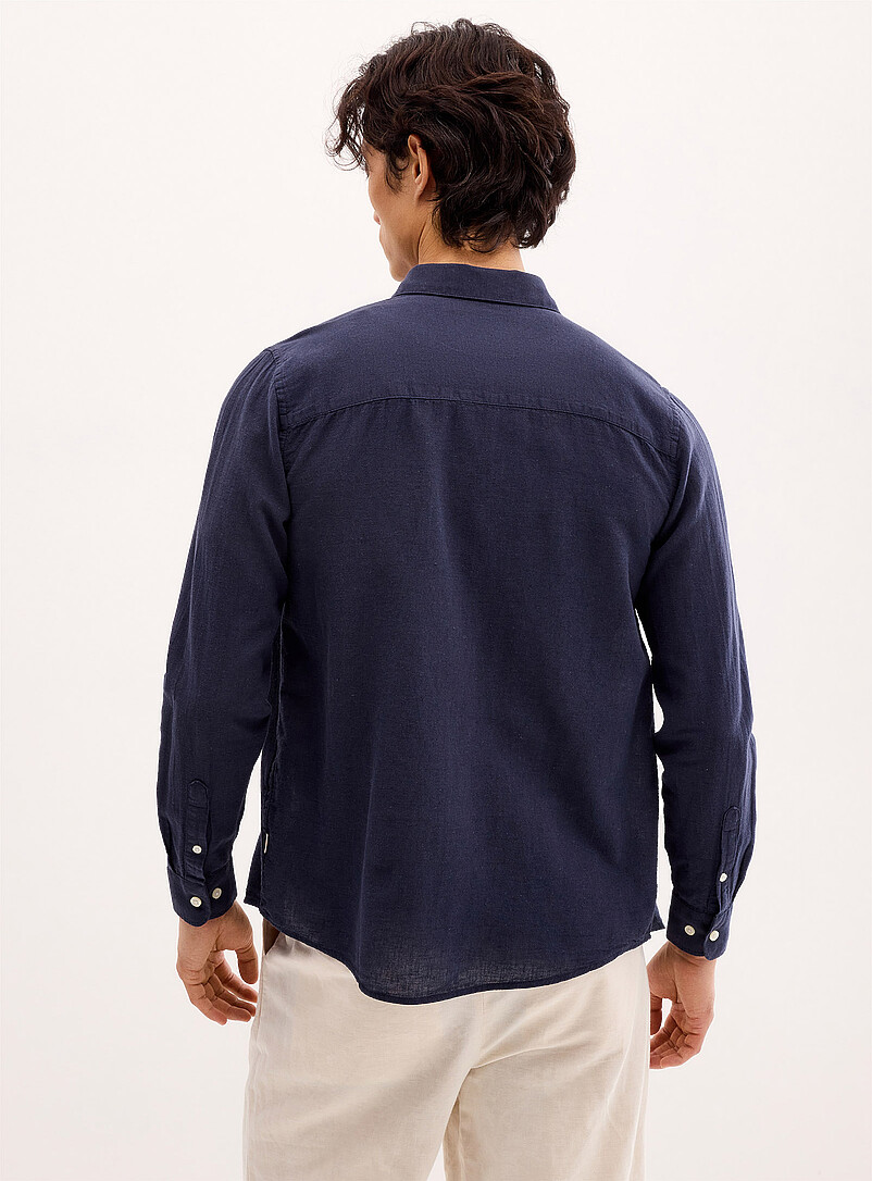 Only & Sons: La chemise lin uni Blanc pour homme