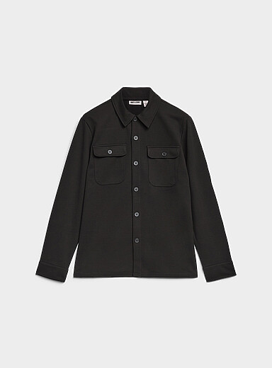 Twill jersey overshirt