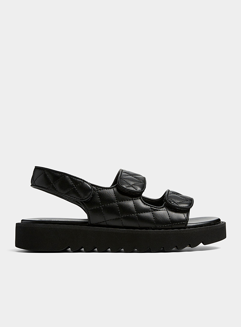 Only Black Quilted utility sandals Women for women