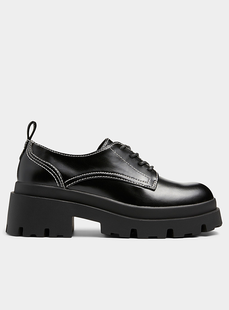 Only: La chaussure lacée plateforme Doja Femme Noir pour femme