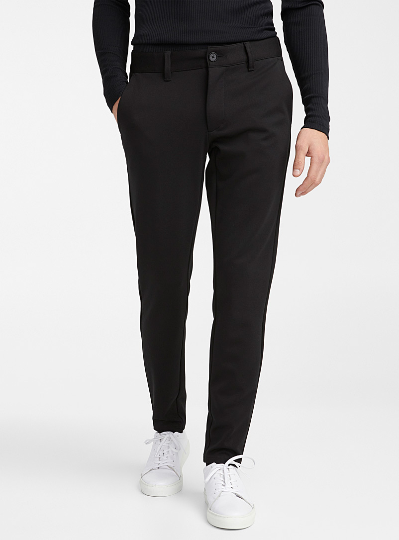 Only & Sons Black Heathered engineered jersey pant Slim fit for men