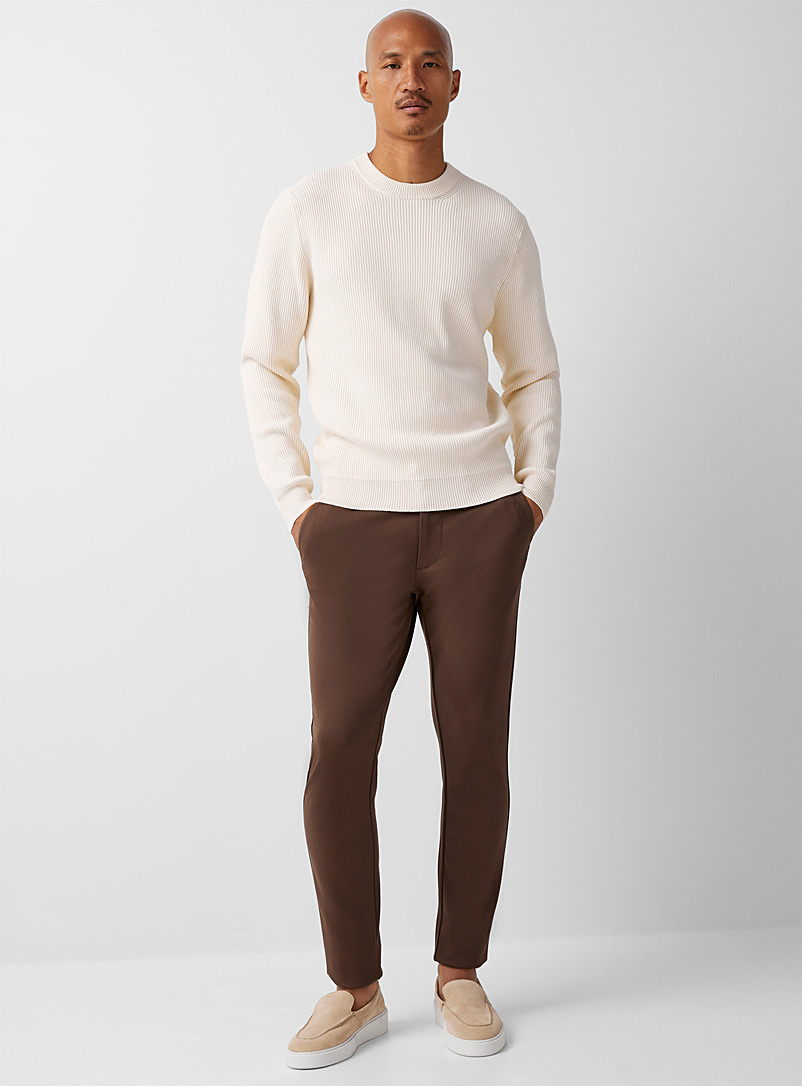 Only & Sons Brown Mark knit pant Slim fit for men