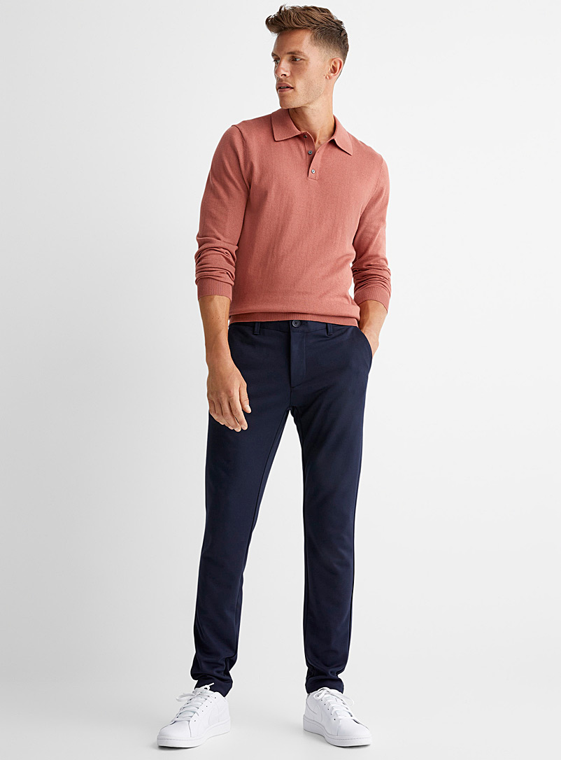 Only & Sons Marine Blue Mark knit pant Slim fit for men