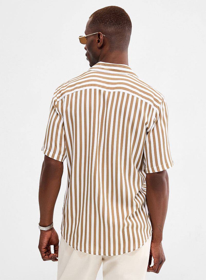 Only & Sons: La chemise l&eacute;g&egrave;re rayures nautiques <b>Coupe r&eacute;guli&egrave;re</b> Bleu pour homme