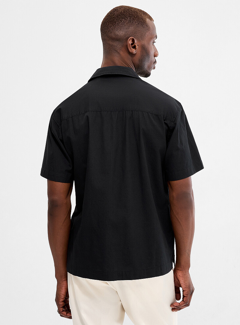 Only & Sons: La chemise col ouvert popeline <b>Coupe relaxe</b> Blanc pour homme