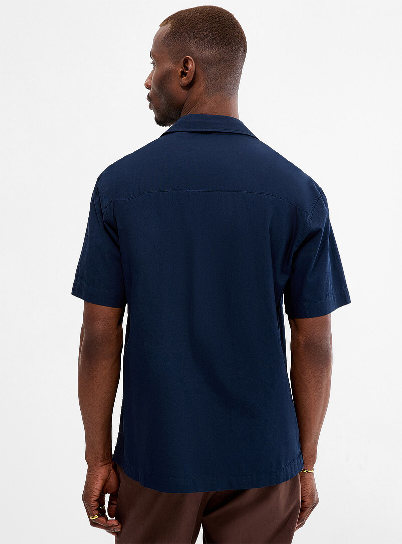 Only & Sons: La chemise col ouvert popeline <b>Coupe relaxe</b> Blanc pour homme