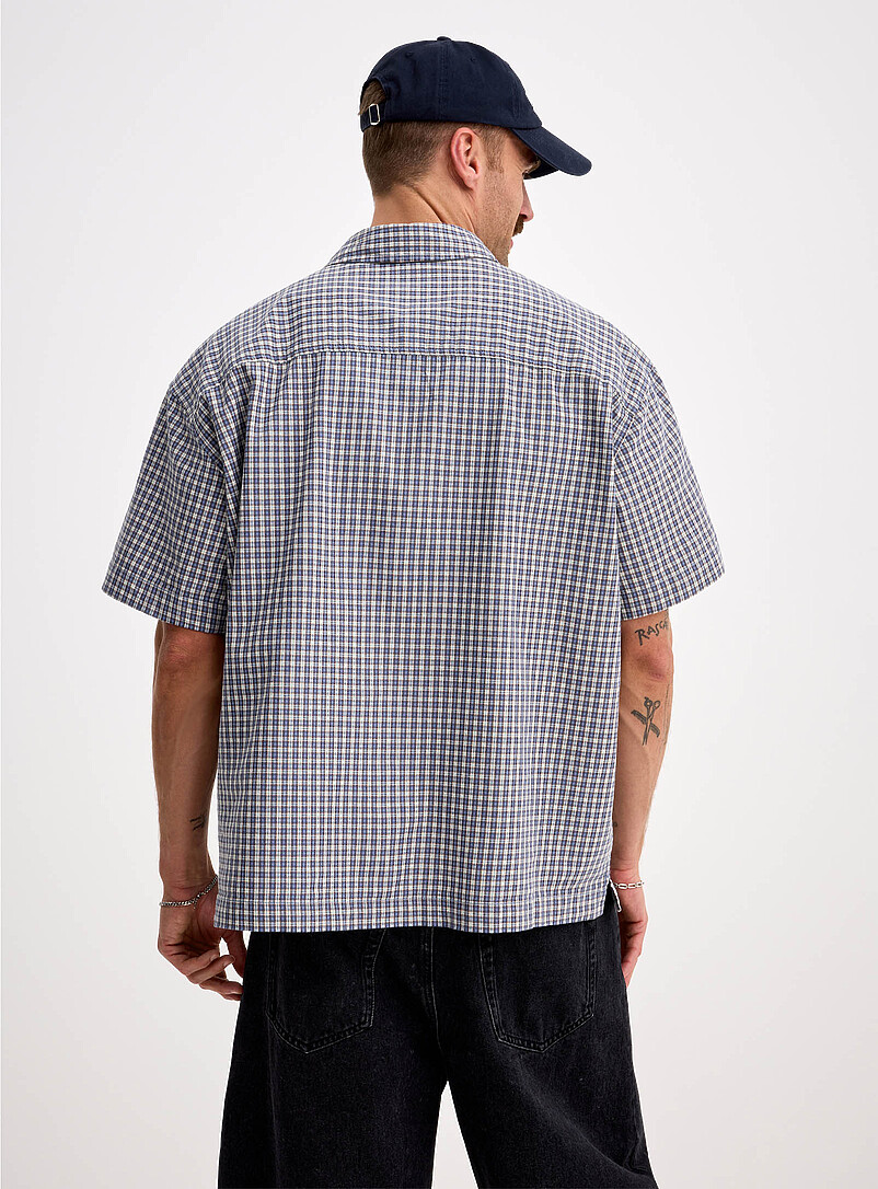 Only & Sons: La chemise petits carreaux Blanc cass&eacute; pour homme