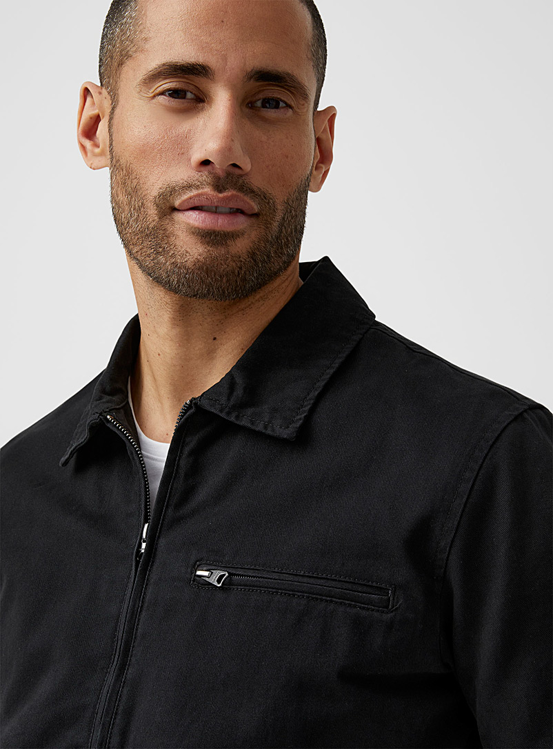 Only & Sons Black Harrington minimalist jacket for men
