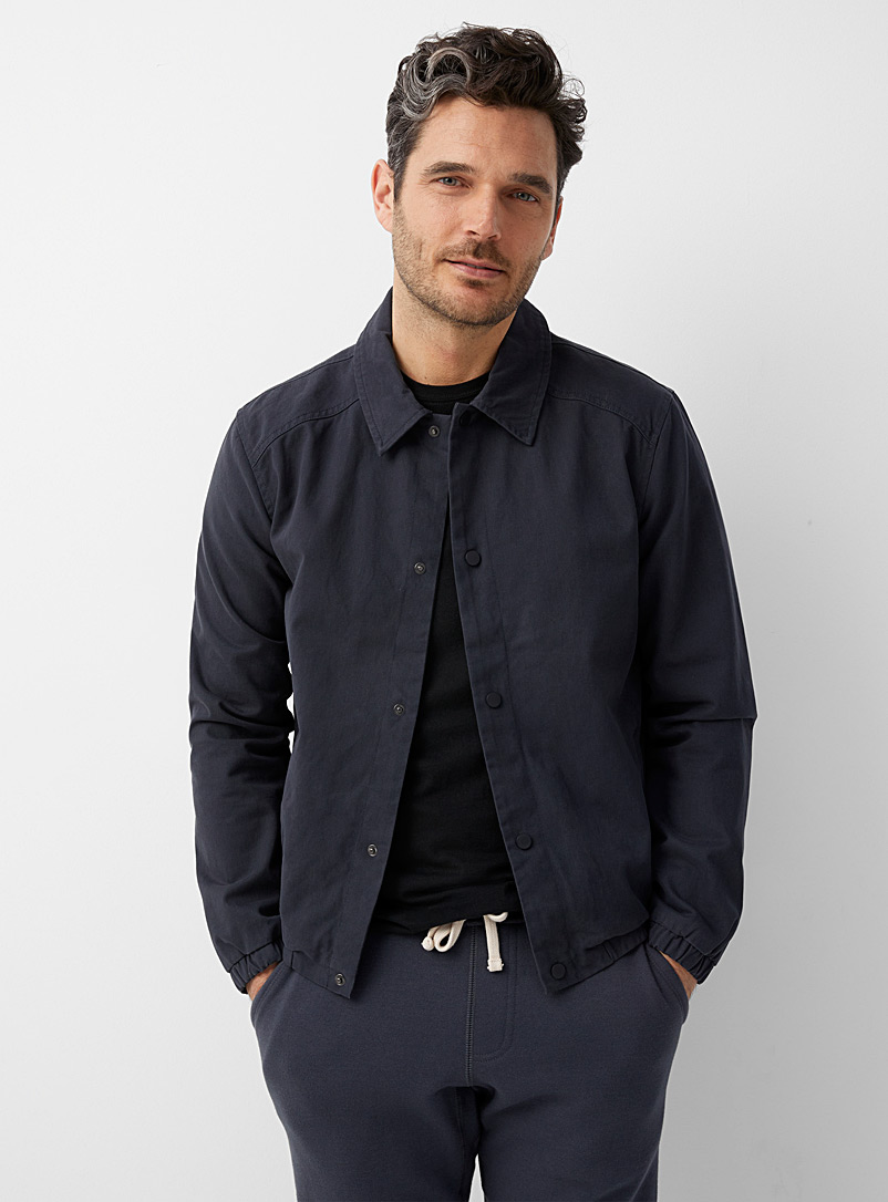 Only & Sons Marine Blue Minimalist coach jacket for men