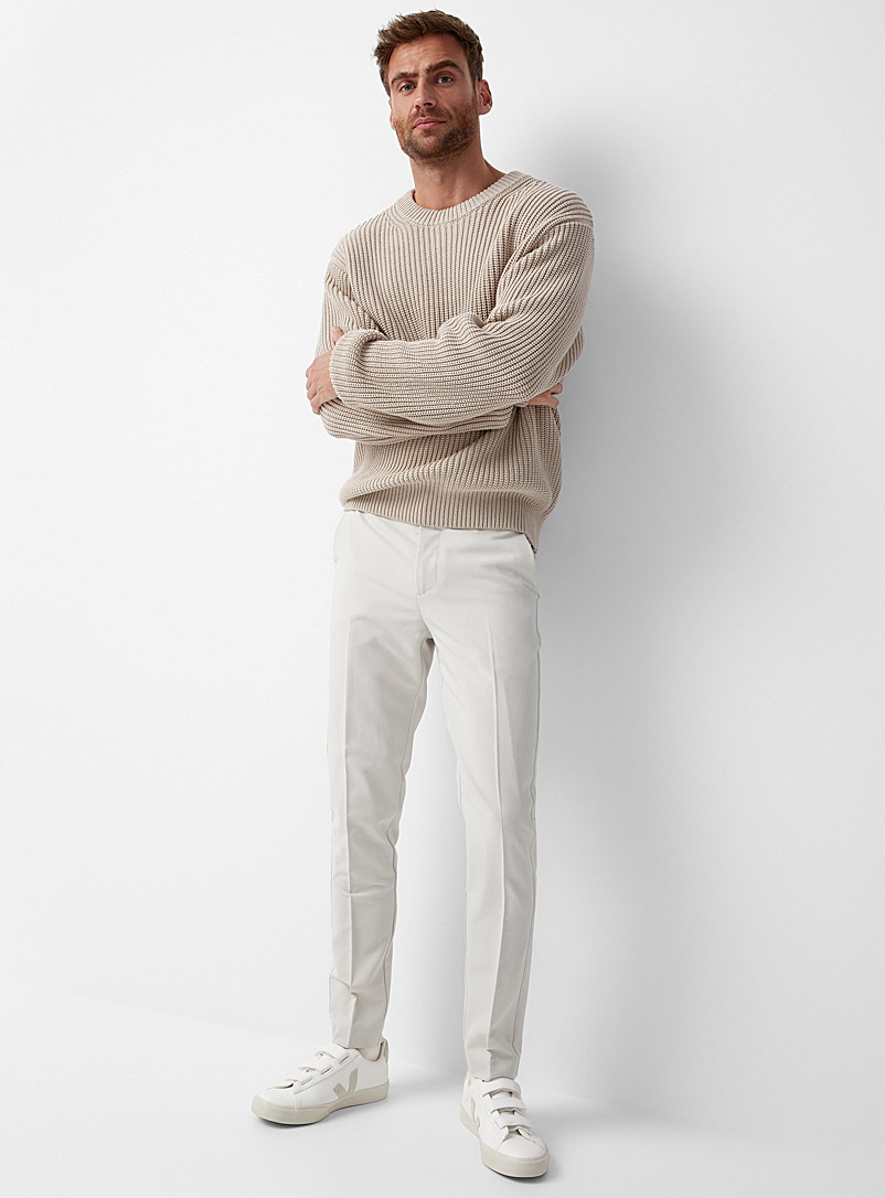 Only & Sons Cream Beige Stretch beige pant Slim fit for men