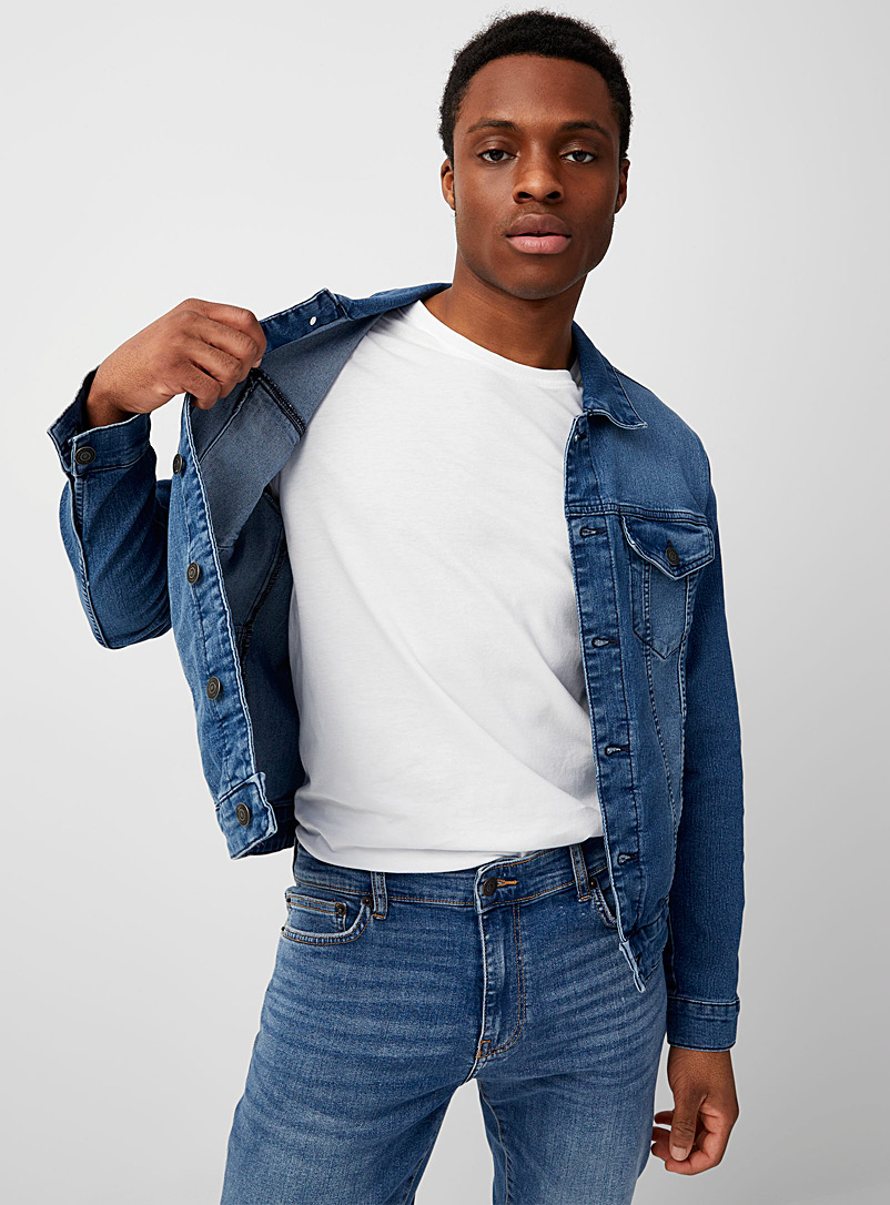 Only & Sons Blue Stretch jean jacket for men