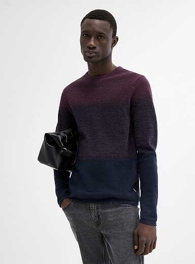 Ombr&eacute; block sweater