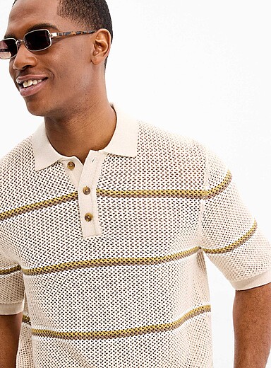 Le polo ray&eacute; maille crochet