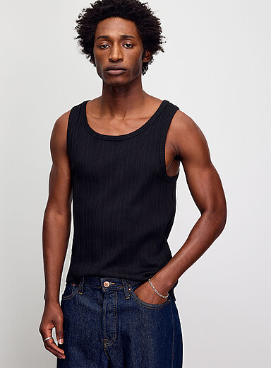 La camisole rayures grav&eacute;es