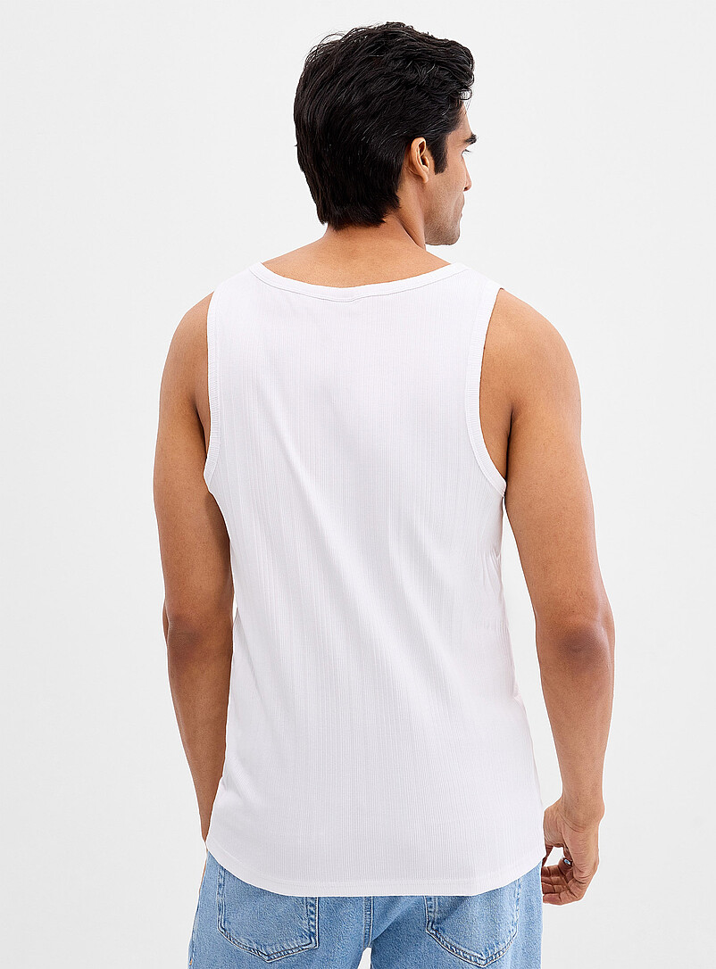 Only & Sons: La camisole rayures grav&eacute;es Noir pour homme