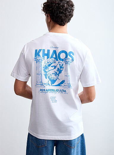 Only & Sons White Khaos T-shirt for men
