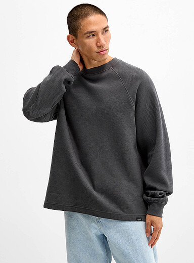 Raglan sleeve waffle T-shirt