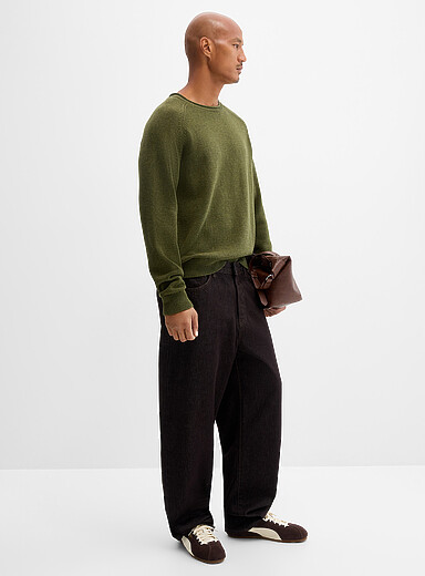 Faded brown denim jean Loose fit