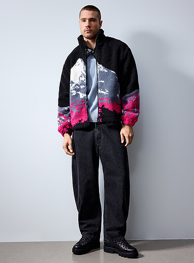 Only & Sons Assorted Nordic mountain high-pile-fleece jacket for men