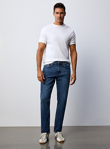 Only & Sons: Le jean bleu &eacute;pur&eacute; <b>Coupe r&eacute;guli&egrave;re</b> Bleu fonc&eacute; pour homme
